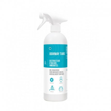 Destructeur d'odeurs ambiantes aux biosurfactants ODORWAY TIARE - Pulvérisateur de 750ML