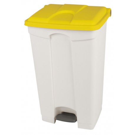 Poubelle à pédale BOOGY 90L avec couvercle jaune - 1PC