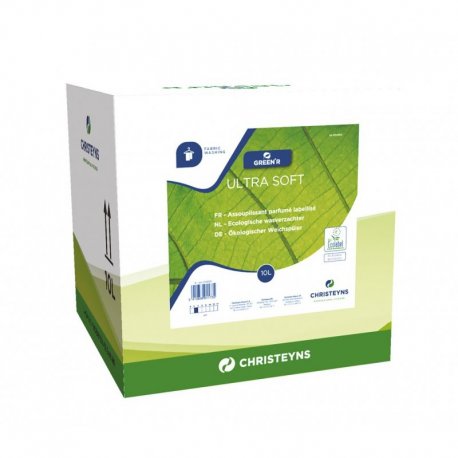 Assouplissant tous textiles Ecolabel GREEN'R ULTRA SOFT pour dosage automatique - BagInBox 10L