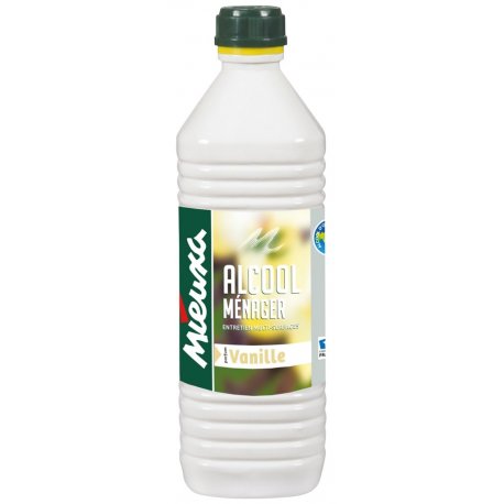 Alcool ménager MIEUXA - Senteur vanille - Bouteille de 1L