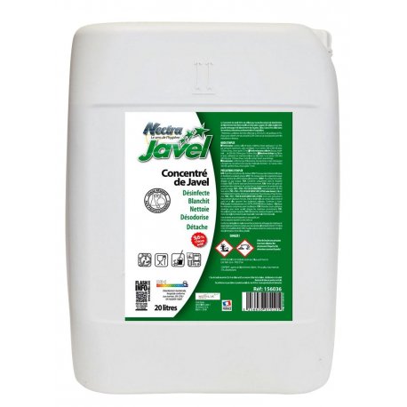 Concentré de javel 9,6% de chlore actif NECTRA - Bidon de 20L