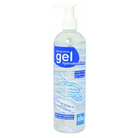 Gel hydroalcoolique désinfectant pour les mains KING - Flacon-pompe de 400ml