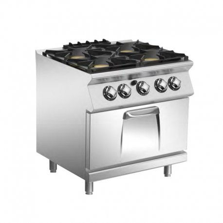 Cuisinière au gaz 4 feux vifs avec four au gaz - Mareno NC7FG8G32