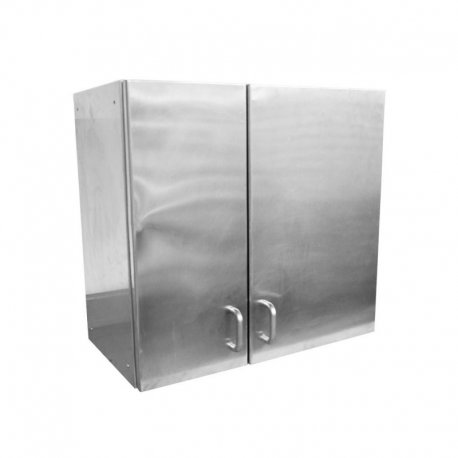 Meuble inox suspendu 2 portes 750x450x700 mm - Reconditionné Très bon état (4/5)