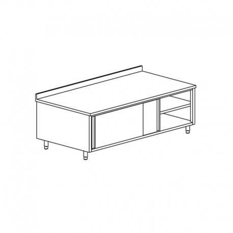 Meuble de rangement avec 2 portes coulissantes - Tecnox MRD107/1 - Reconditionné Très bon état (4/5)