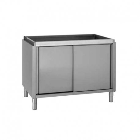 Meuble inox 2 portes coulissantes - Sans dessus - L.1792 x l.660 x H.900 mm - Tournus 844366