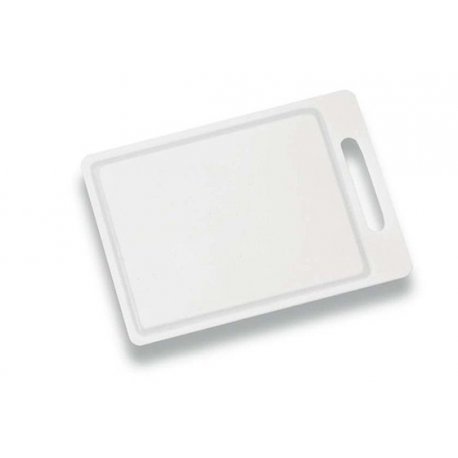 Planche poly avec rigole 25x35x1 cm col. Blanc