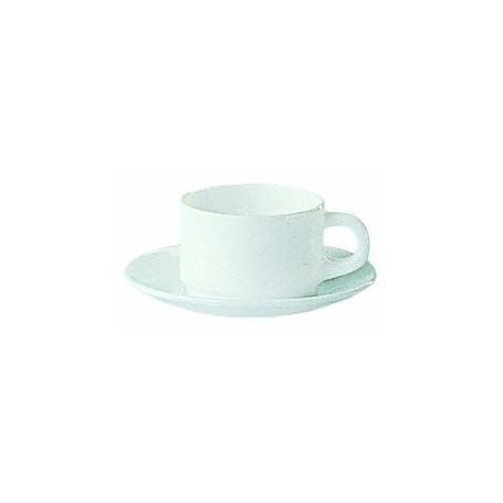 Sous tasse Restaurant Ø14 cm en verre col. Blanc