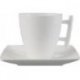 Tasse et sous-tasse YONG 18 cl col. Blanc - porcelaine