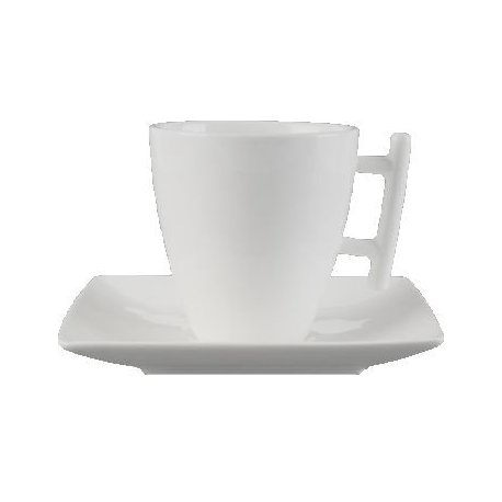 Tasse et sous-tasse YONG 18 cl col. Blanc - porcelaine