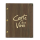 Intercalaire carte vin - aspect bois