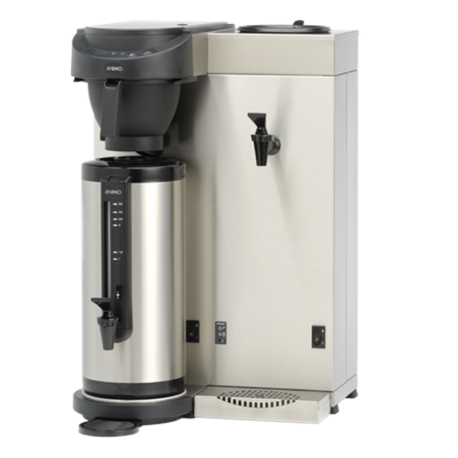 Machine à café avec tirage d'eau chaude - 1 thermo 2,4 L - 18L/h - 3,2 kW - 230V mono - 420x380x650 mm