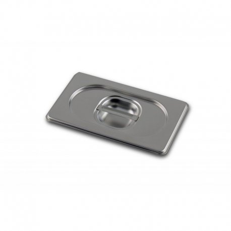 Couvercle normal GN1/9 + poignée - Inox 18/10 - 176x108 mm