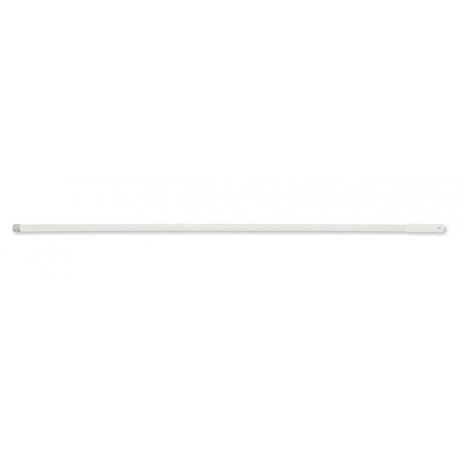 Manche aluminium avec pas de vis - 25x140 mm - col. Blanc