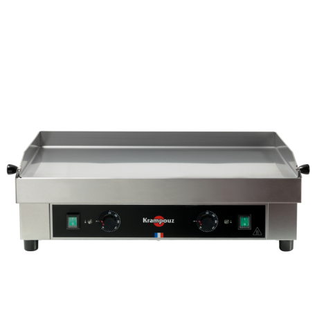 Plancha électrique large - 2x1,8 kW - 230V - 2 zones - surface de cuisson 640x340 mm - 700x376x230 mm