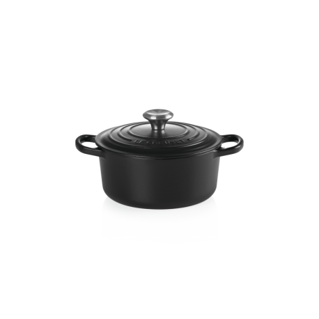 Cocotte ronde 1,8 L - Noire mat Ø 18 cm