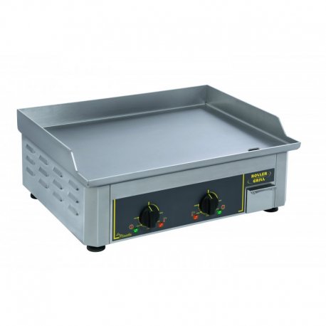 Plancha électrique - 3,5 kW - 0 à 300°C - 230V mono - surface de cuisson 600x450 mm - 100% inox - 610x475x250mm