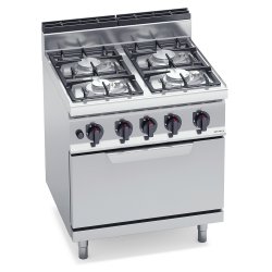 Fourneau gaz 4 feux sur four 800 x 700 x 900 mm