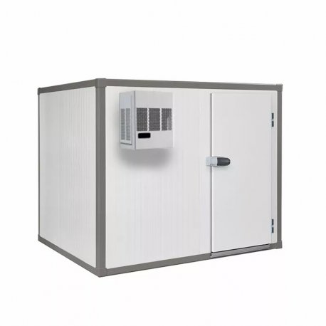 Chambre froide universal négative avec groupe - Ep. 100 mm - int : 2000x2000x2000 mm - ext : 2200x2200x2220 mm