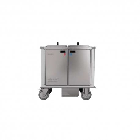 Chariot thermo réfrigéré 2 vasques (chaud/ froid) - 2x8 niveaux - GN 1/1 - 1003x720x1063 mm