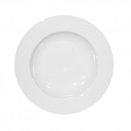 Assiette creuse Volute - blanche - Ø23 cm - porcelaine