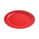 Assiette plate en melamine col. rouge - Ø17 cm