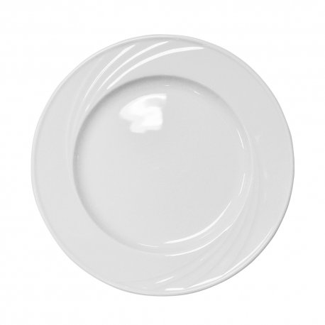 Assiette plate Volute - blanche - Ø20 cm - porcelaine