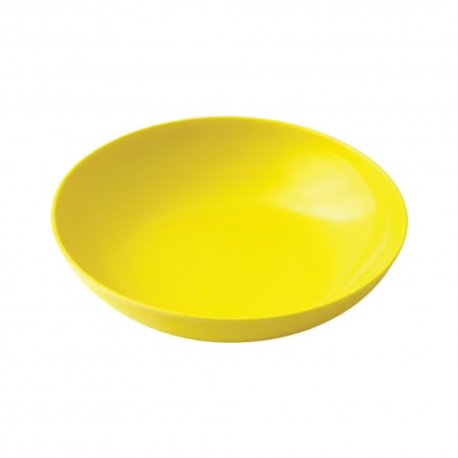 Coupelle ronde col. jaune - 13,5 cm