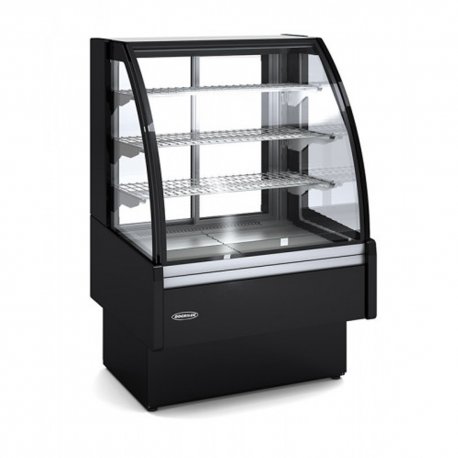 Vitrine chaude libre-service - +60°C à 70°C - 140L - 1,05 kW - 230V mono - 3 étagères - 600x730x1379 mm