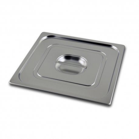 Couvercle normal GN2/3 + poignée - Inox 18/10 - 325x354 mm