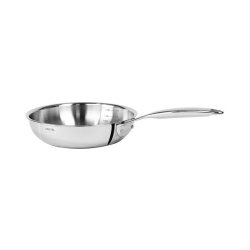 Poêle sautoir inox CastelPro® Ø20 cm - Tous feux