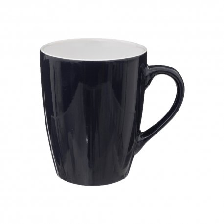 Mug Colorama noir 38 cl - Faïence - 10,8x8,8x11,8 cm 