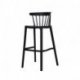 Tabouret de bar Windson - empilable polypropylène - noir - 56x55x103cm