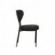 Chaise empilable Duko - tissu noir