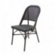 Chaise de bistrot Paris - textile empilable - wengé mesh noir