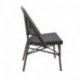 Chaise de bistrot Paris - textile empilable - wengé mesh noir