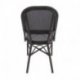 Chaise de bistrot Paris - textile empilable - wengé mesh noir