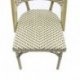 Chaise de bistrot Paris - rotin empilable - bambou blanc/noir