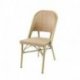 Chaise de bistrot Paris - rotin empilable - bambou naturel