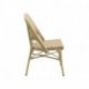 Chaise de bistrot Paris - rotin empilable - bambou naturel