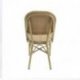 Chaise de bistrot Paris - rotin empilable - bambou naturel