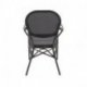 Chaise de bistrot Tango - textile empilable - wengé mesh noir