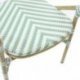 Chaise de bistrot Tango - rotin empilable - bambou blanc/vert pastel