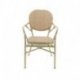 Chaise de bistrot Tango - rotin empilable - bambou naturel