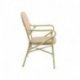 Chaise de bistrot Tango - rotin empilable - bambou naturel