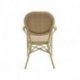 Chaise de bistrot Tango - rotin empilable - bambou naturel