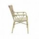 Chaise de bistrot James - rotin empilable - bambou blanc/noir