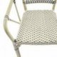 Chaise de bistrot James - rotin empilable - bambou blanc/noir