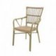 Chaise de bistrot James - rotin empilable - bambou naturel