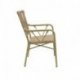 Chaise de bistrot James - rotin empilable - bambou naturel